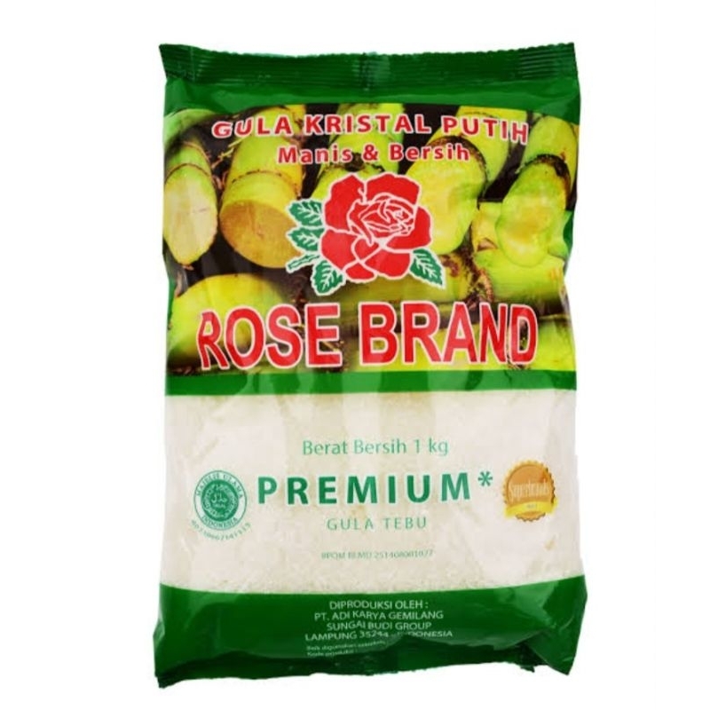 

Gula Kristal Putih Manis & Bersih Rose Brand Berat 1 kg