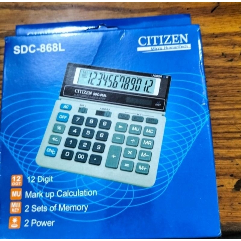 

Citizen SDC-868L Kalkulator Digital Original.