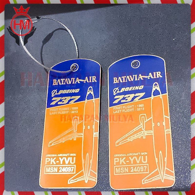 Gantungan Kunci Pesawat Batavia Air 737 Ganci Pesawat Bentuk Kotak - HM