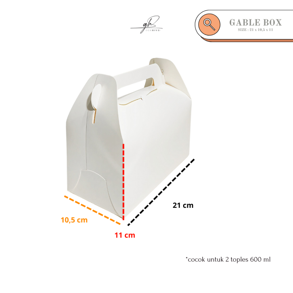 

Gable Box: 21x10,5x11 cm - Gable Box Polos | Gift Box | Hampers | Souvenir | Box Dessert | Lunch Box