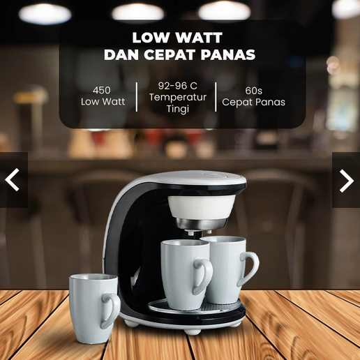 coffee maker low watt/ mesin coffee + pemanas/ mesin coffee DoraHomi