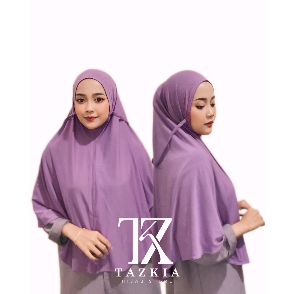 TAZKIA bergo maryam tali jersey nonped L bergo tanpa ped