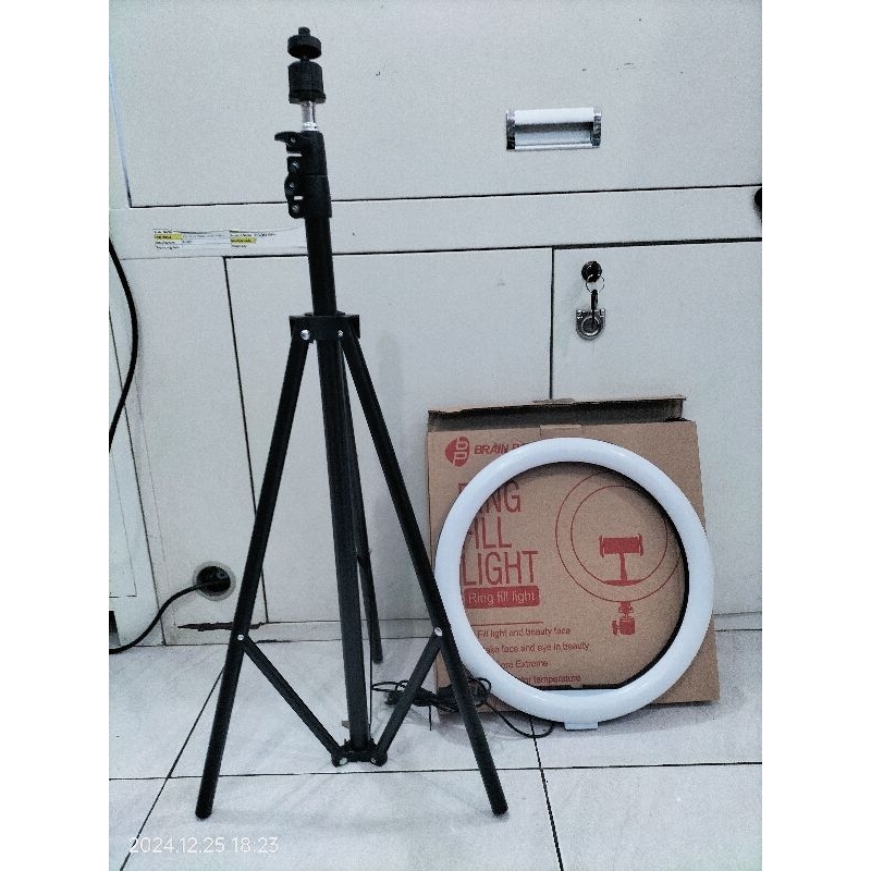 Tripod Handphone 2 meter + Ring Light Selfie LED