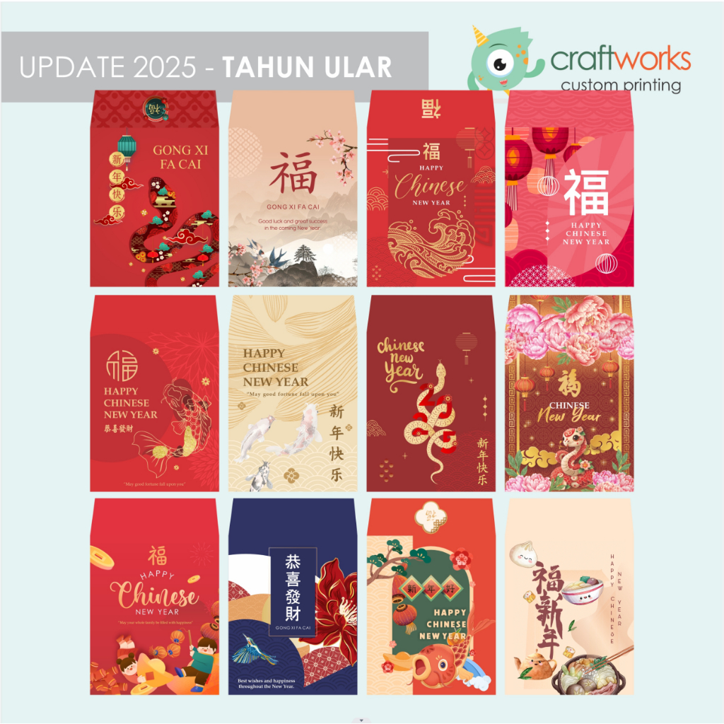 

ANGPAO IMLEK PENDEK | CHINESE NEW YEAR ENVELOPE CUSTOM TAMBAH FROM