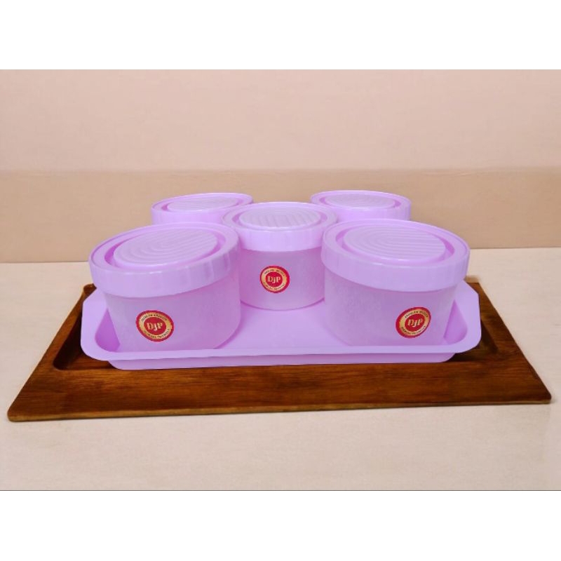 Set Nampan Toples Ukuran 850 DJP - 1 Nampan 5 Toples