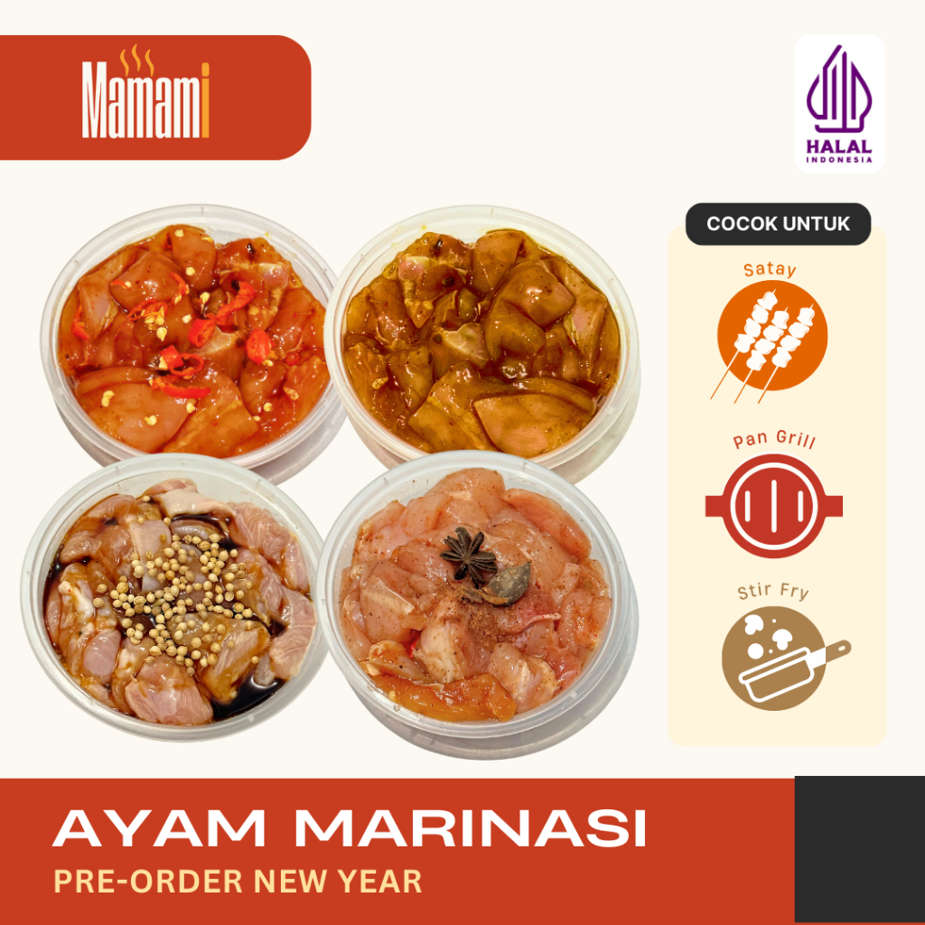 

Daging Ayam Marinasi [Chicken Marinade] untuk Sate/Grill/Stir Fry 250Gr/500Gr/1Kg