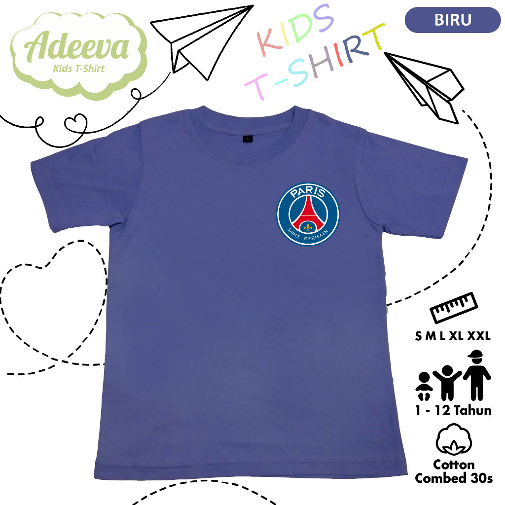 Kaos Bola Anak PSG Usia 1-12 Tahun Baju Bola Anak PSG Laki-Laki dan Perempuan