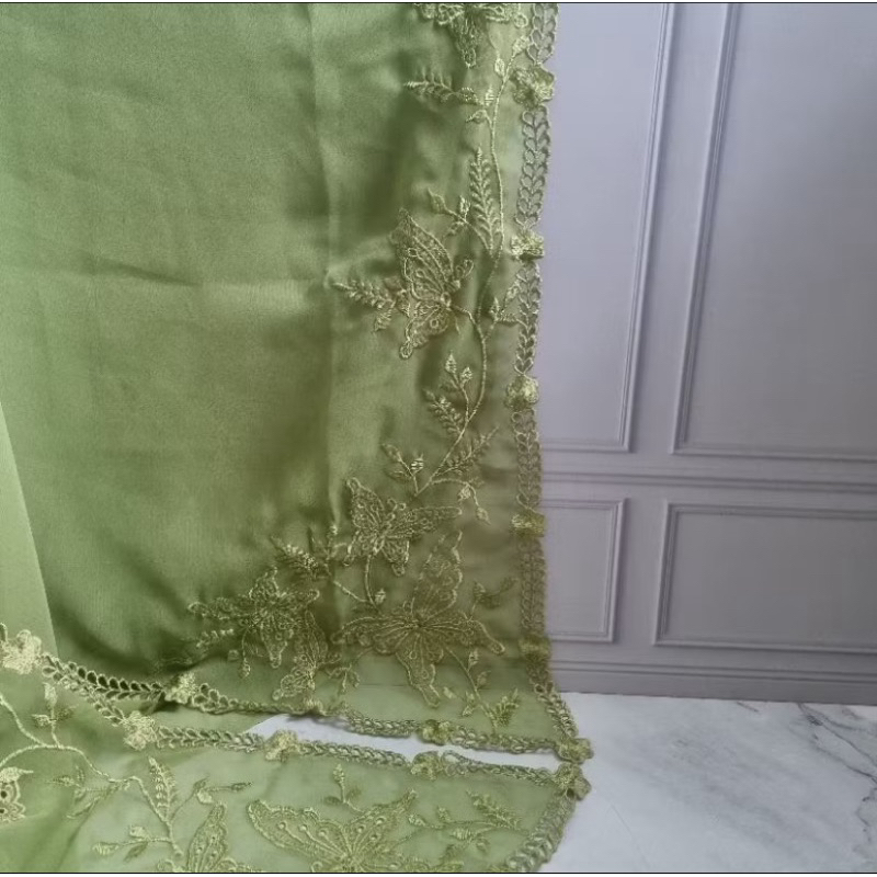 KAIN BORDIR KUPU KUPU/BAHAN KEBAYA BORDIR MOTIF KUPU KUPU