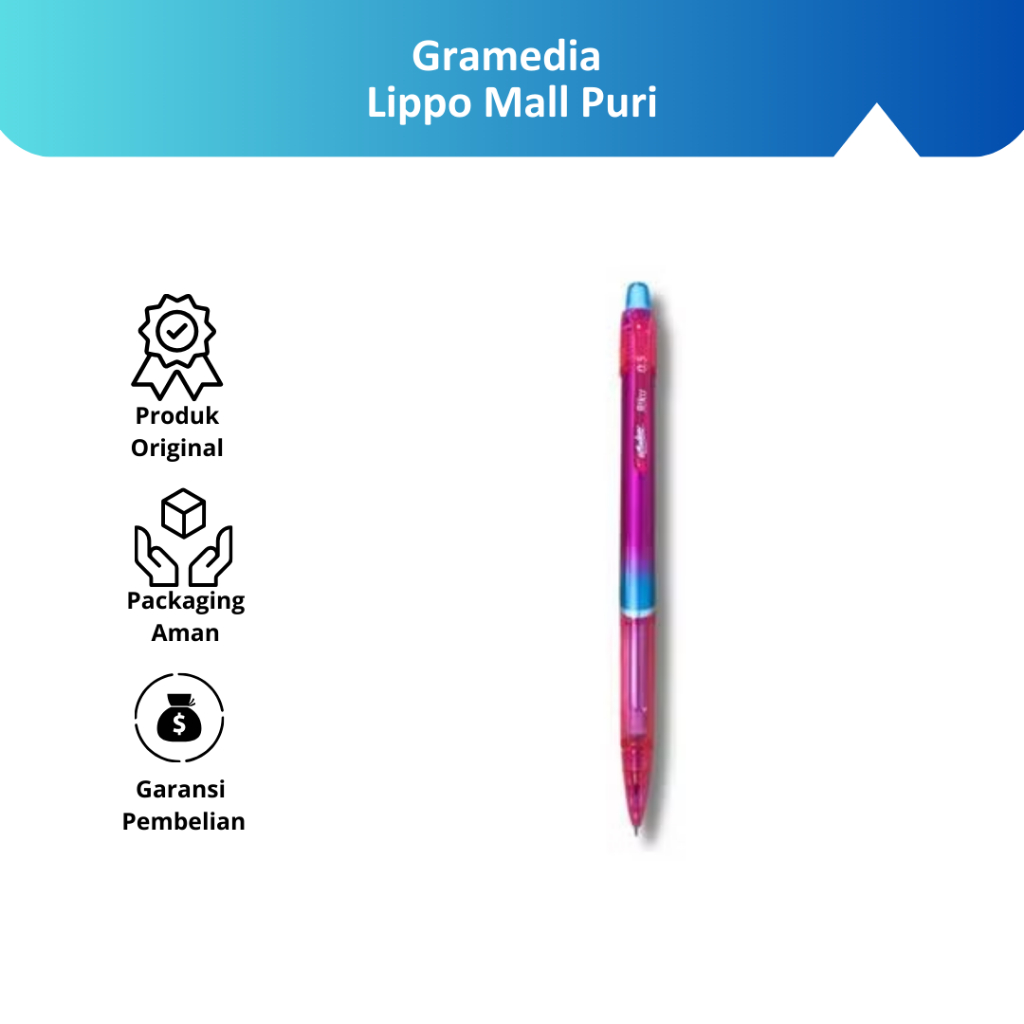 

Gramedia Lippo Mall Puri - Estudee Riku Mech.Pencil Shakeshake 0.5 L.Bluepink Es-Mp668