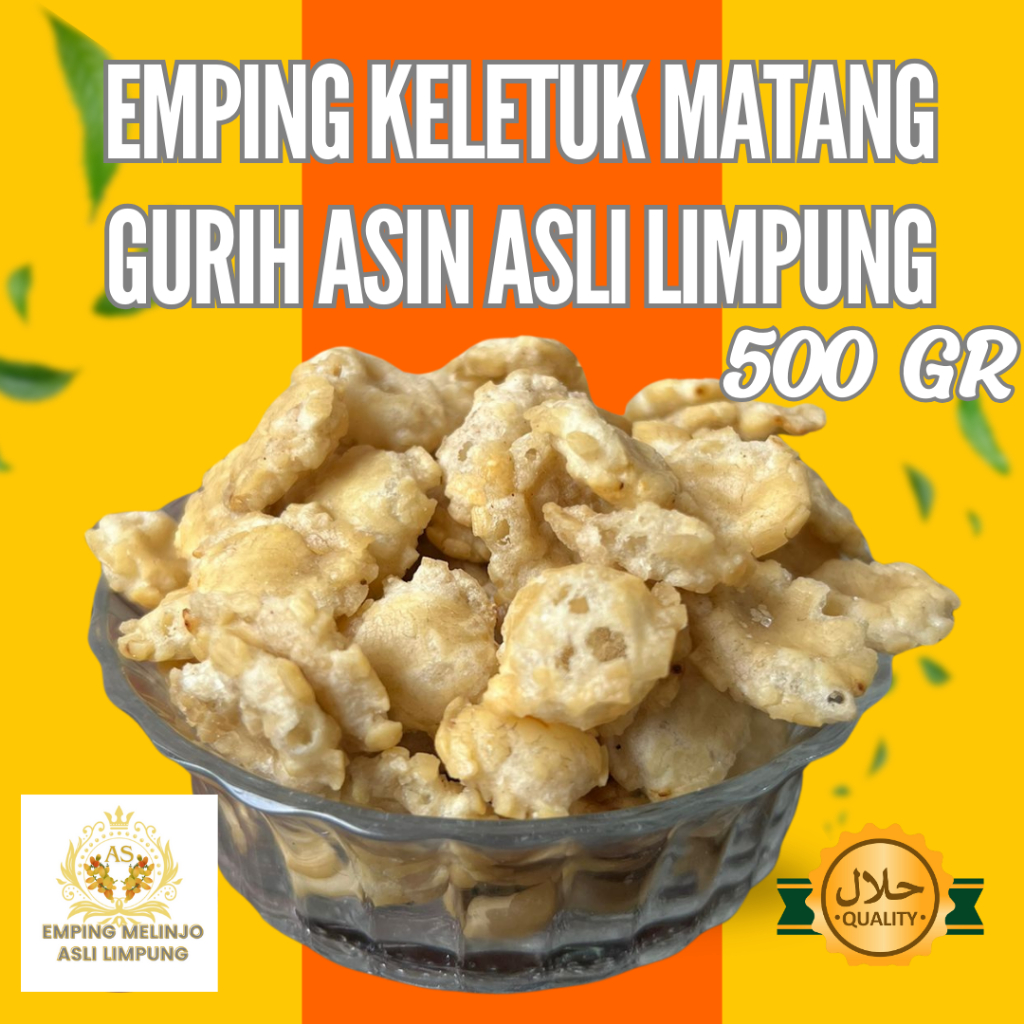 

Emping Kelletuk Matang Gurih Asli Limpung 500 GR