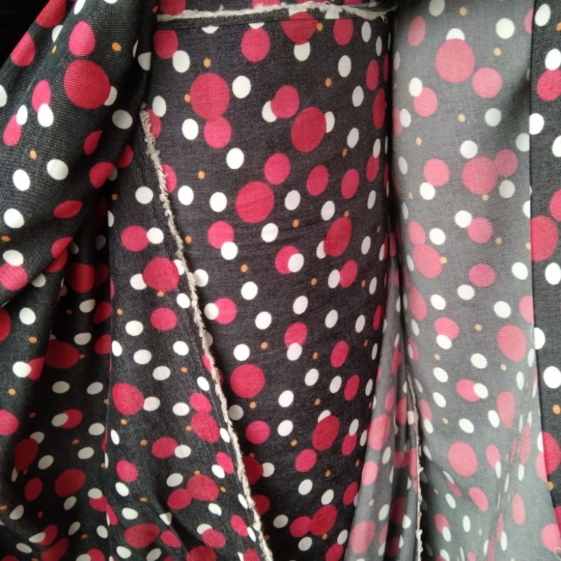 Kain katun denim impor | Harga/0,5m | bahan katun denim | bahan denim motif | kain katun denim motif