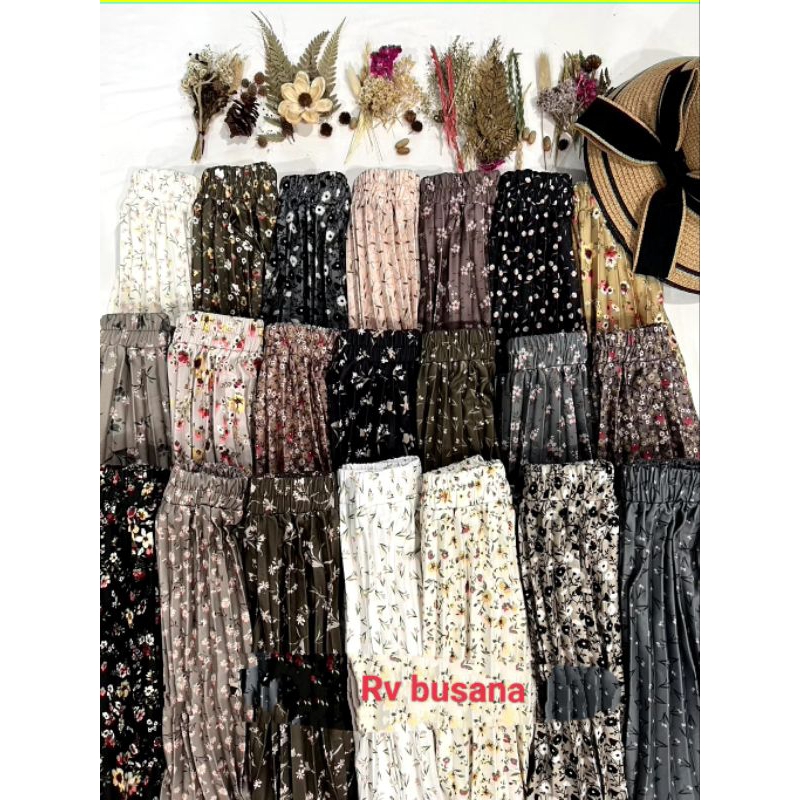 ROK PLISKET PAYUNG MOTIF BUNGA/ROK PLISKE DAISY BUNGA HAIGET/ROK DAILY KOREAN STYLE/ROK PLISKET PAYU