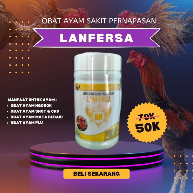 LANFERSA obat herbal ayam ngorok snot CRD PILEK