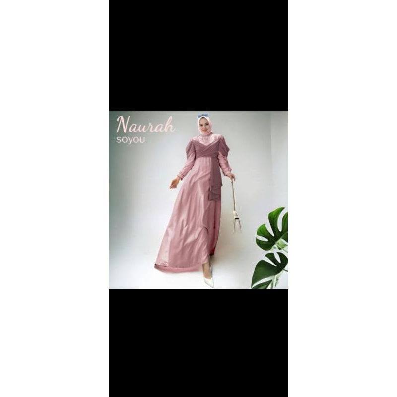 dress kondangan rose gold