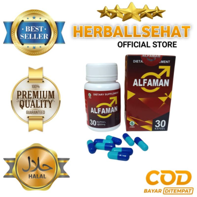 ALFAMAN Kapsul Herbal Kesehatan Pria Terbaik Paling Ampuh Resmi BPOM