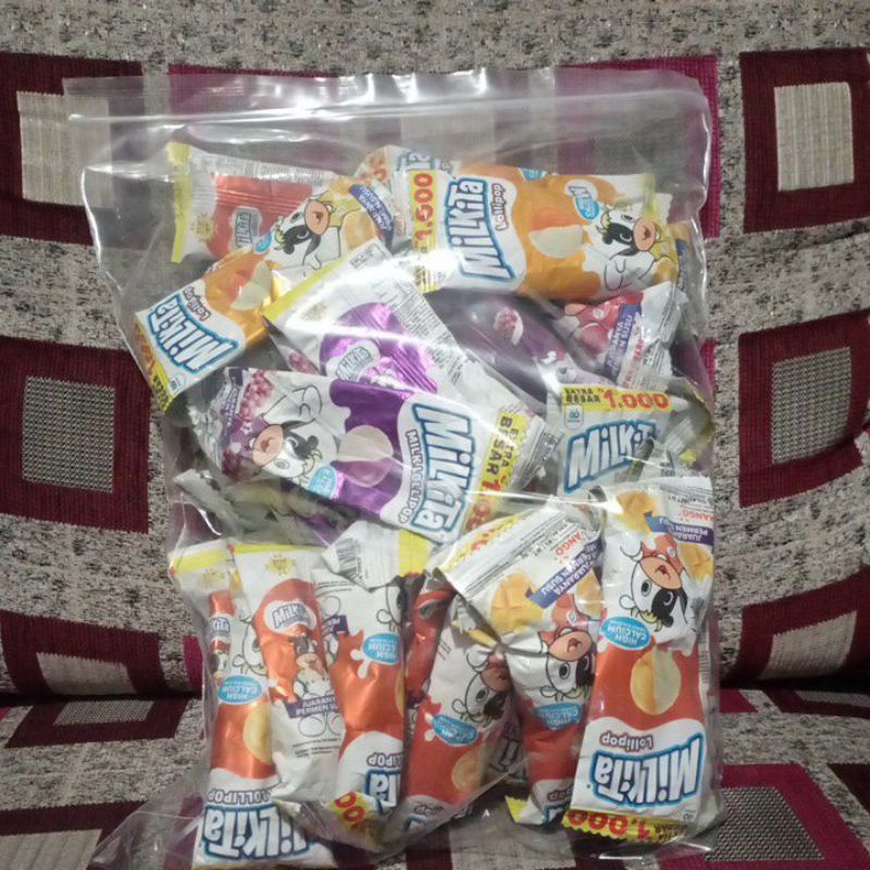 

permen lolipop milkita rasa buah mngga+jeruk+anggur 18750/250 gr kering gk lengket