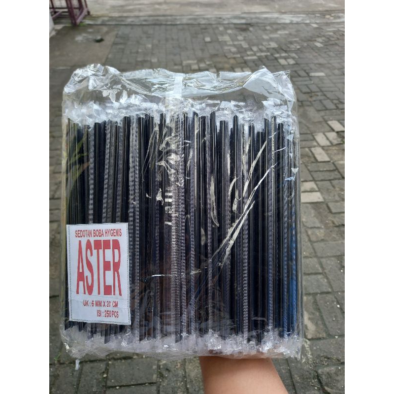 Sedotan steril Hitam Runcing 620 isi 250 pcs / Sedotan Steril Hitam Runcing