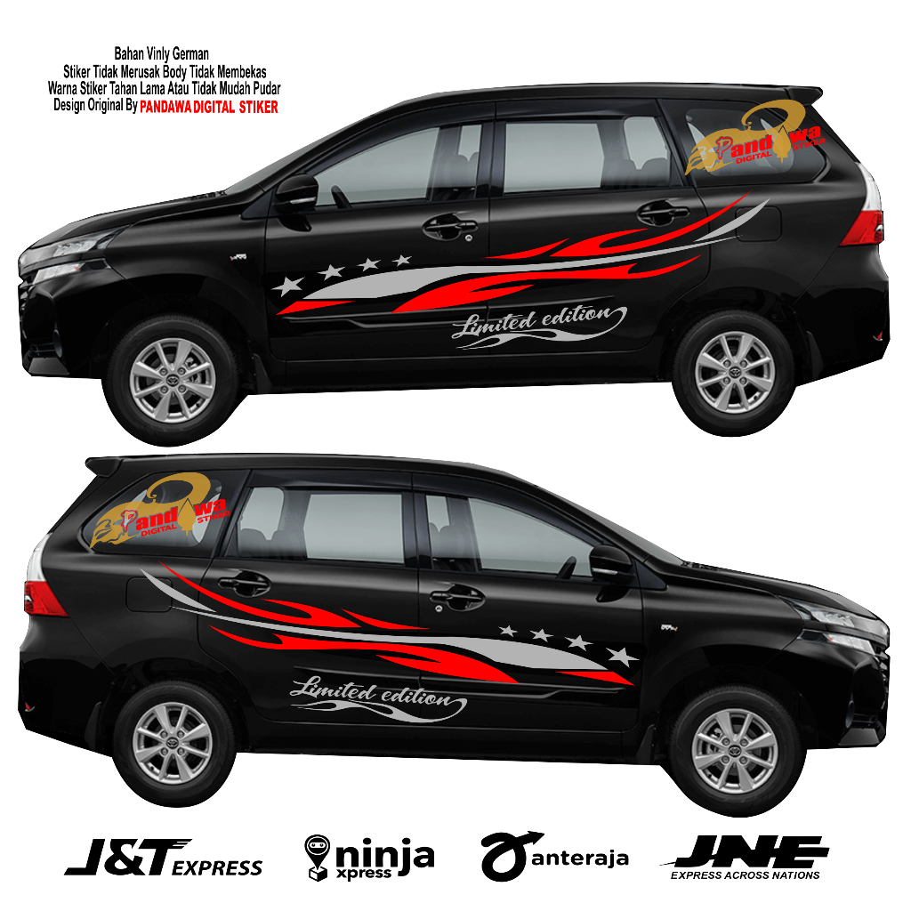 Sticker Mobil Avanza List Cutting Sticker Mobil Custom Terbaru Sticker Mobil Avanza Sigra veloz dll