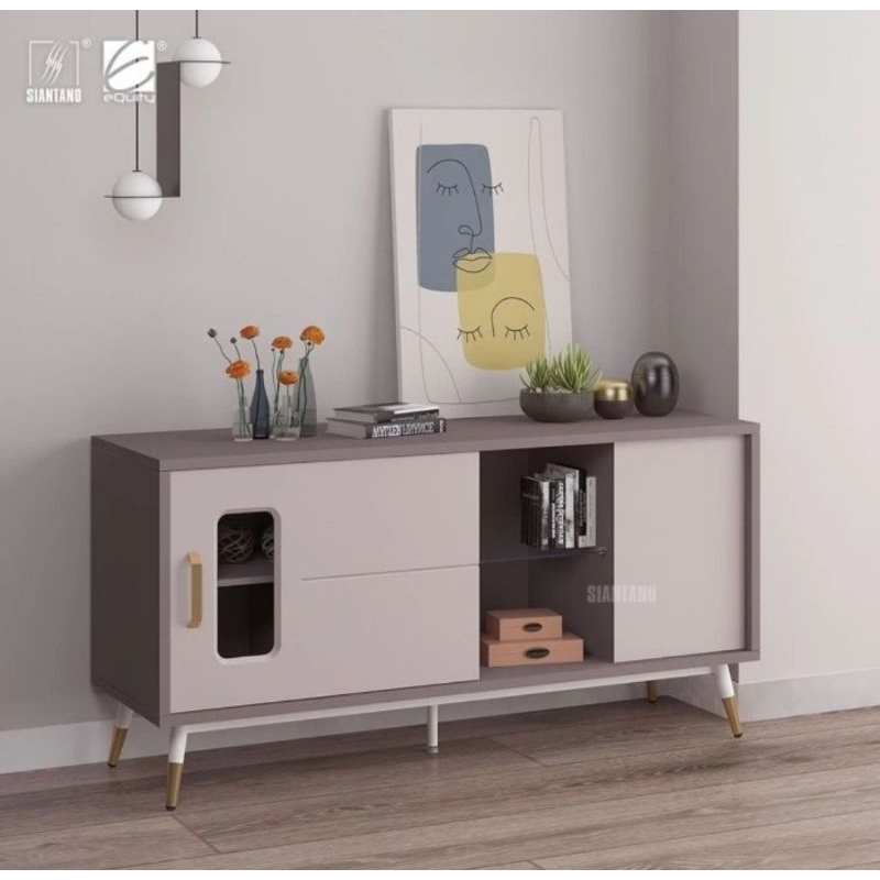 Bufet Siantano CR VALORE 160 - 01 Rak Tv 160 cm Bufet retro kaki besi