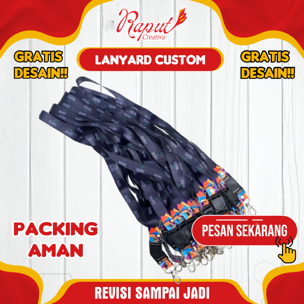 

LANYARD CUSTOM | GRATIS DESAIN | REVISI SAMPAI JADI | KUALITAS UNGGUL