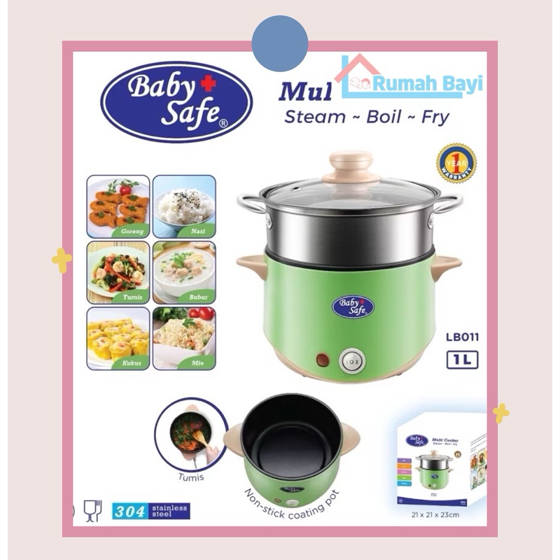 BabySafe - LB011 - Alat Masak Serbaguna | Alat Masak Travelling | Alat Memasak MPASI