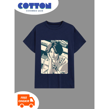 KAOS NIKE ARDILA PRIA WANITA REGULAR BIRU NAVY / KAOS DISTRO LENGAN PENDEK S M L XL COMBED 24S