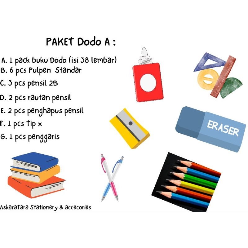 

Paket Hemat Back To School Dodo | Alat Tulis | Paket Hemat