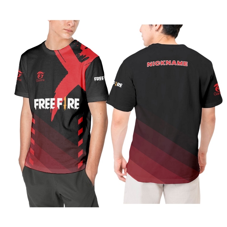 jersey sport gaming baju free fire - kaos squad ff bisa tambah nama dan logo sesuai keinginan
