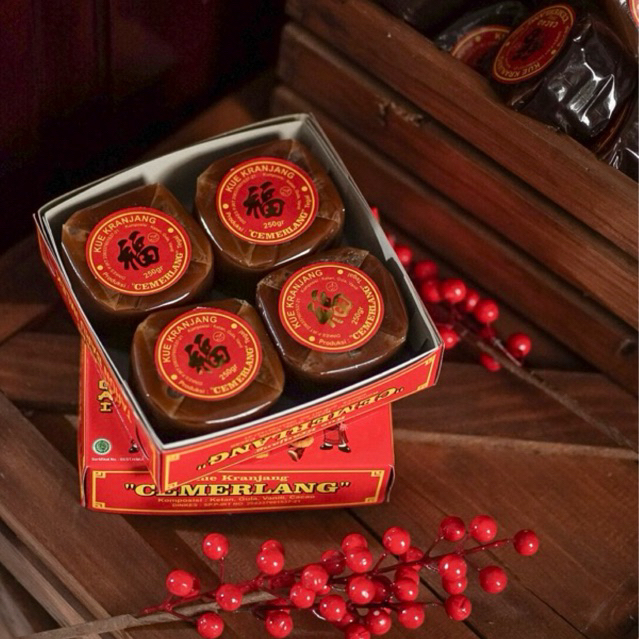 

Kue Keranjang Cemerlang Box Isi 4 Original (Nian Gao Imlek Kue Dodo Halal)