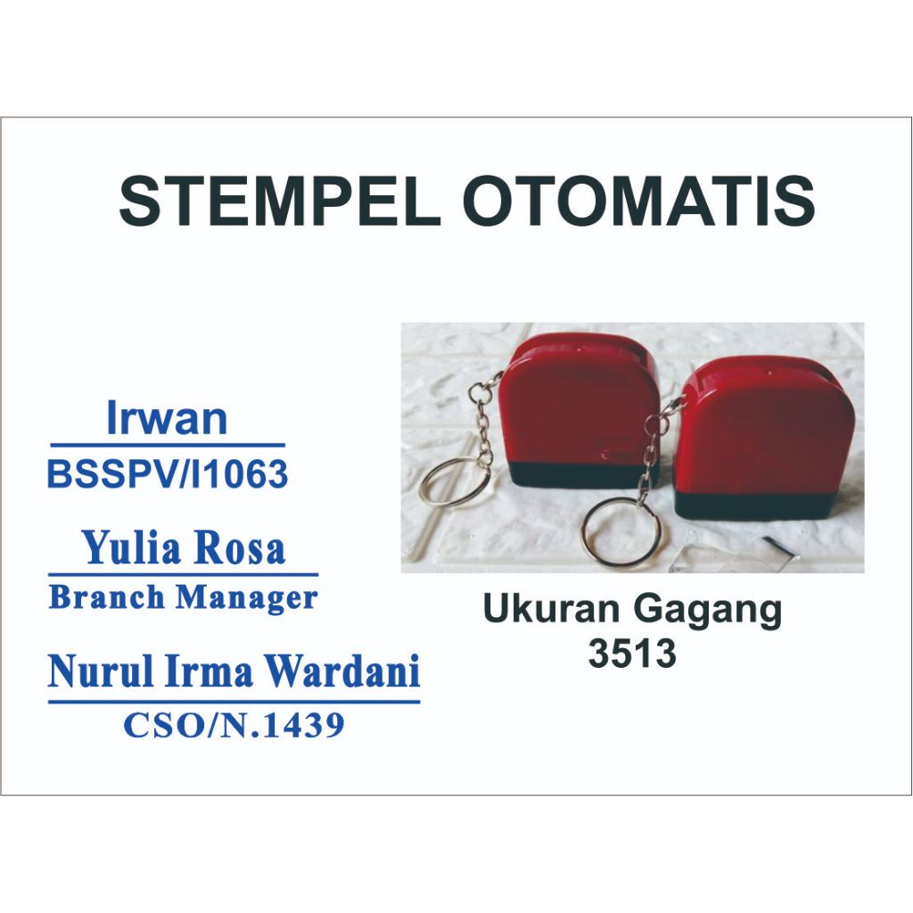 

Stampel Flas / Otomatis Nama