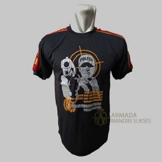 Kaos Kombinasi Polisi Logo Besar | Kecil | Lengan Panjang | LV