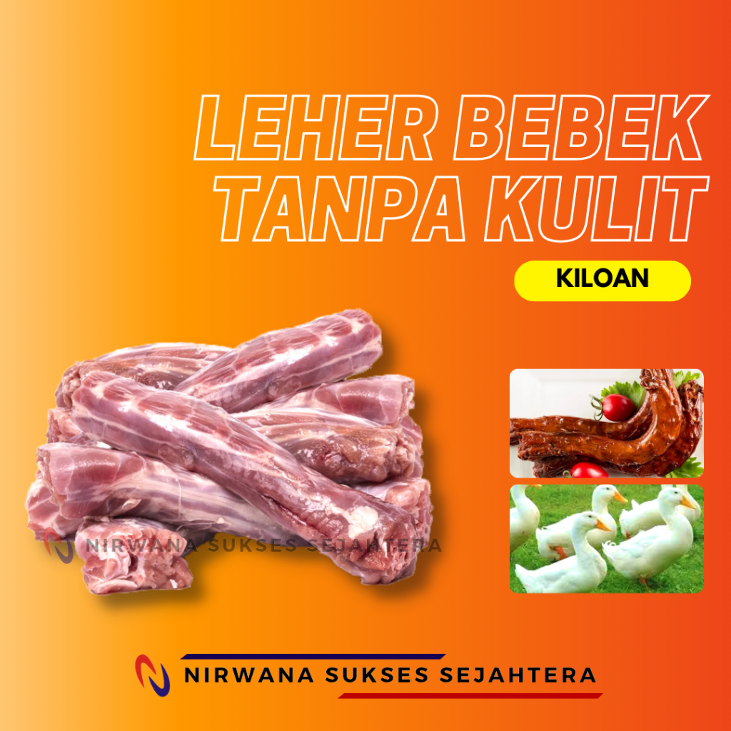 

LEHER BEBEK PEKING TANPA KULIT / PEKING DUCK NECK SKINLESS (KILOAN)