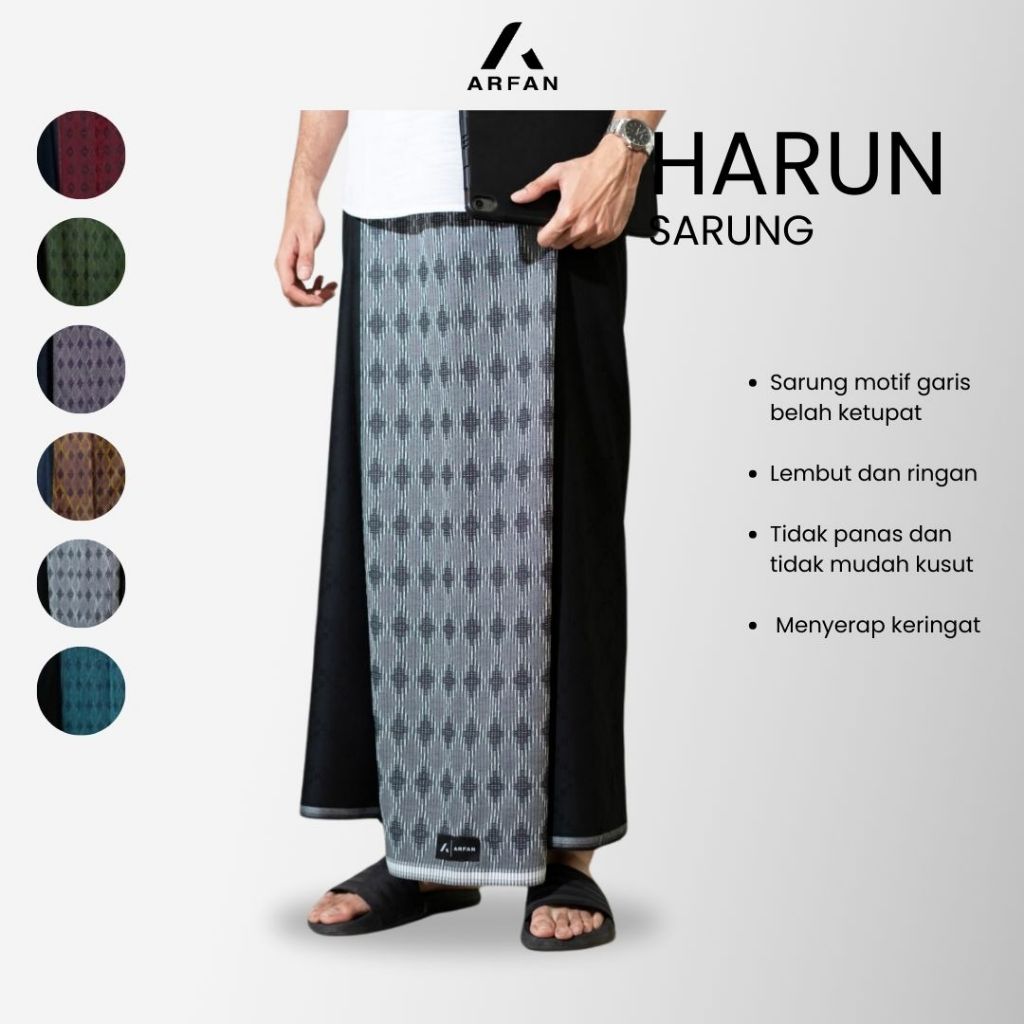 Arfan Harun Sarung Pria Premium Simple Elegan