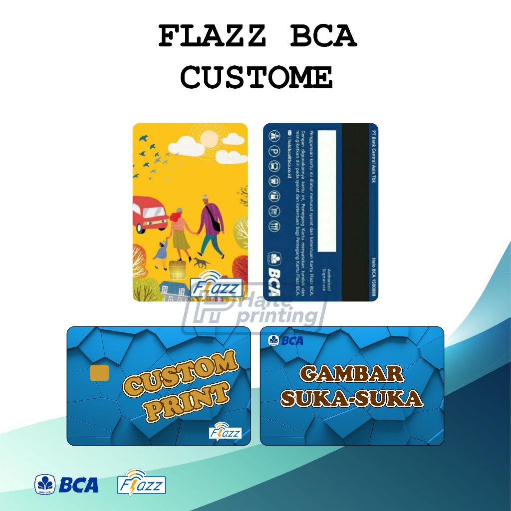 FLAZZ BCA  /Custom Print/E-TOLL/FLAZZ/ Cetak Kartu/Custom Card/Kartu Parkir