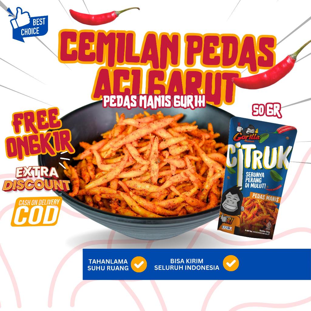 

(BISA COD) CITRUK PEDAS MANIS DAUN JERUK KHAS GARUT EXTRA PEDAS 50g