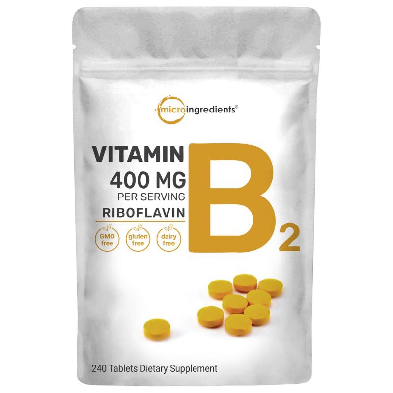 Microingredients Vitamin B2 Riboflavin 400mg isi 240 Tablet