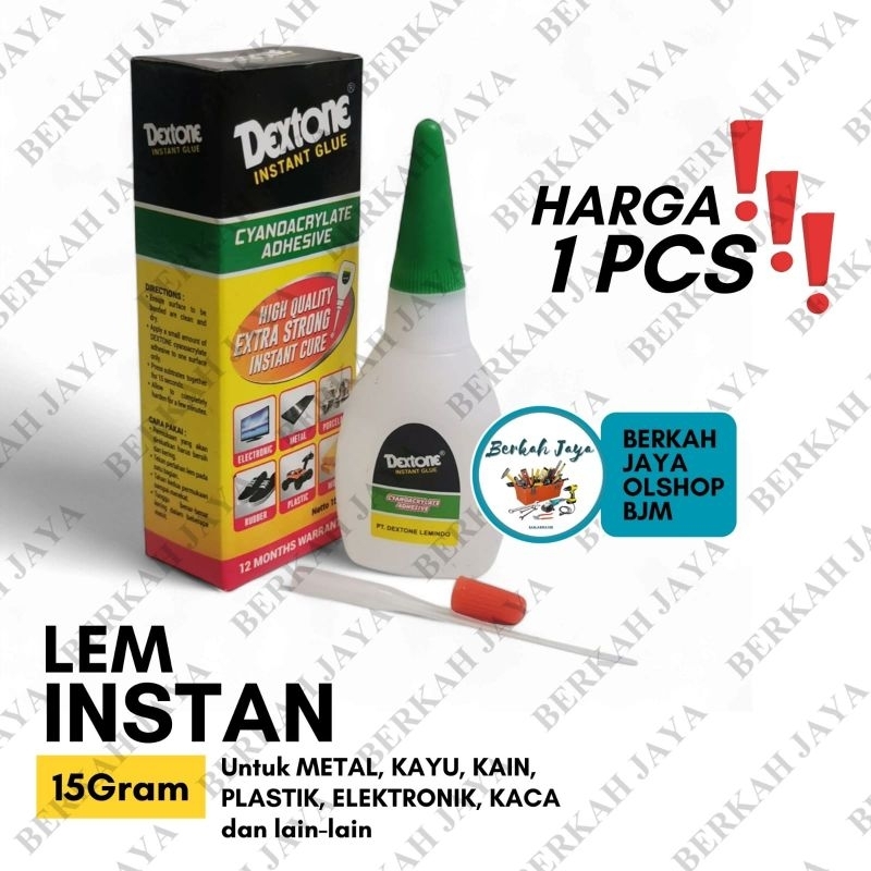 

LEM DEXTONE LEM KOREA Cyanoacrylate INSTANT GLUELEM (1 PCS) Dextone Cyanoacrylate Lem Dexton I Lem metal kayu kain plastik kaca elektronik