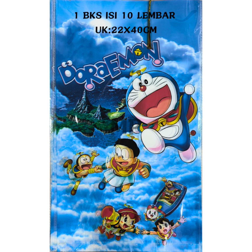 

OPP Party Bag / Goodie Bag / Plastik Bingkisan Snack Doraemon Uk 22x40cm isi 10 lembar
