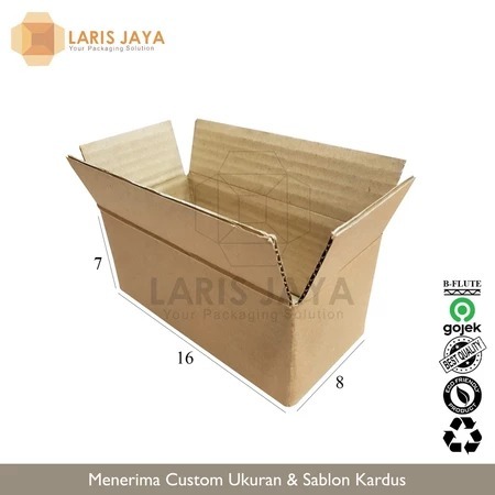 

BOX CCM 16x8x7 cm | BOX A1 | KARDUS PACKING BUKAAN ATAS BAWAH 16 x 8 x 7 cm