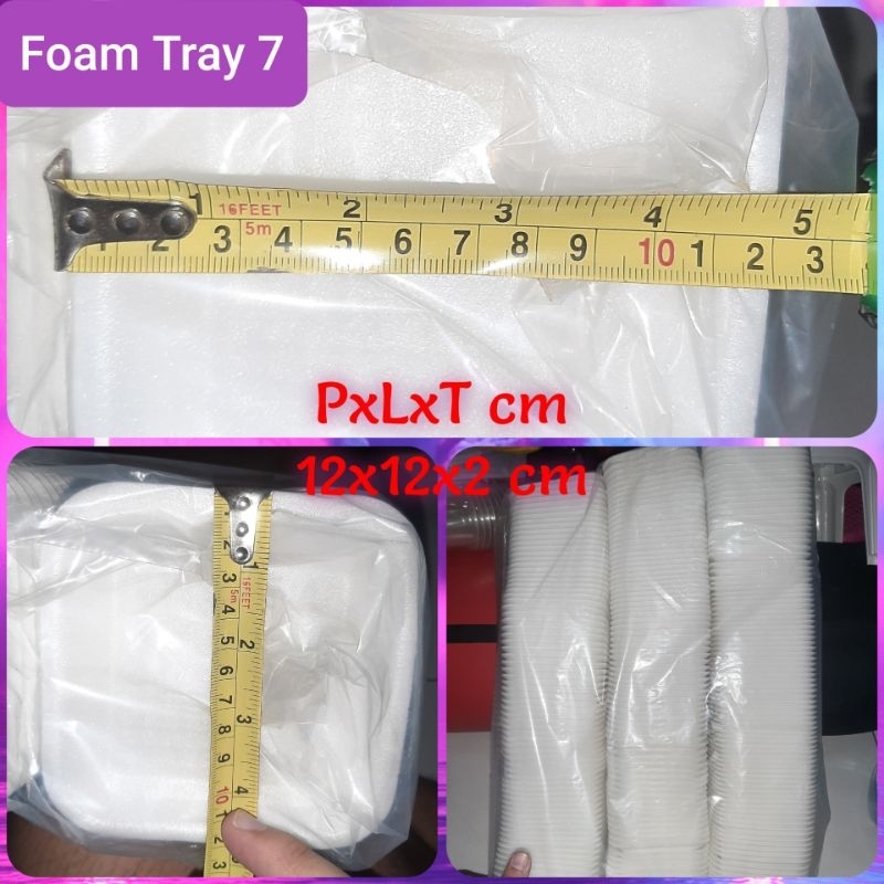 Foam Tatakan Makanan Tray 7 (250pcs)