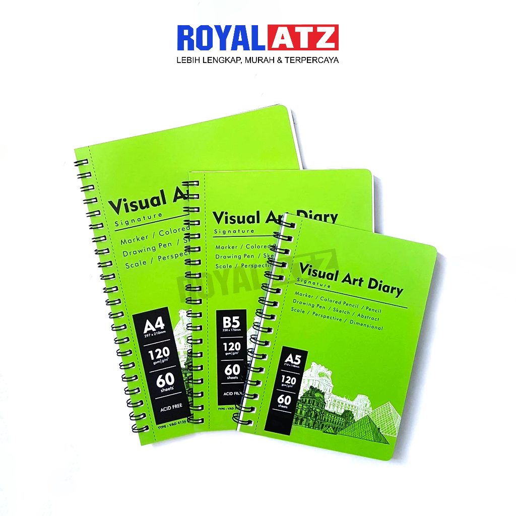 

V-Tec Visual Art Diary Spiral Sketchbook 60 Sheets 120 Gsm