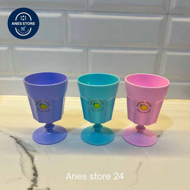 Gelas minum lemony/gelas plastik valencia lemony/gelas kecil lemony/gelas jus kecil tebal/gelas cant