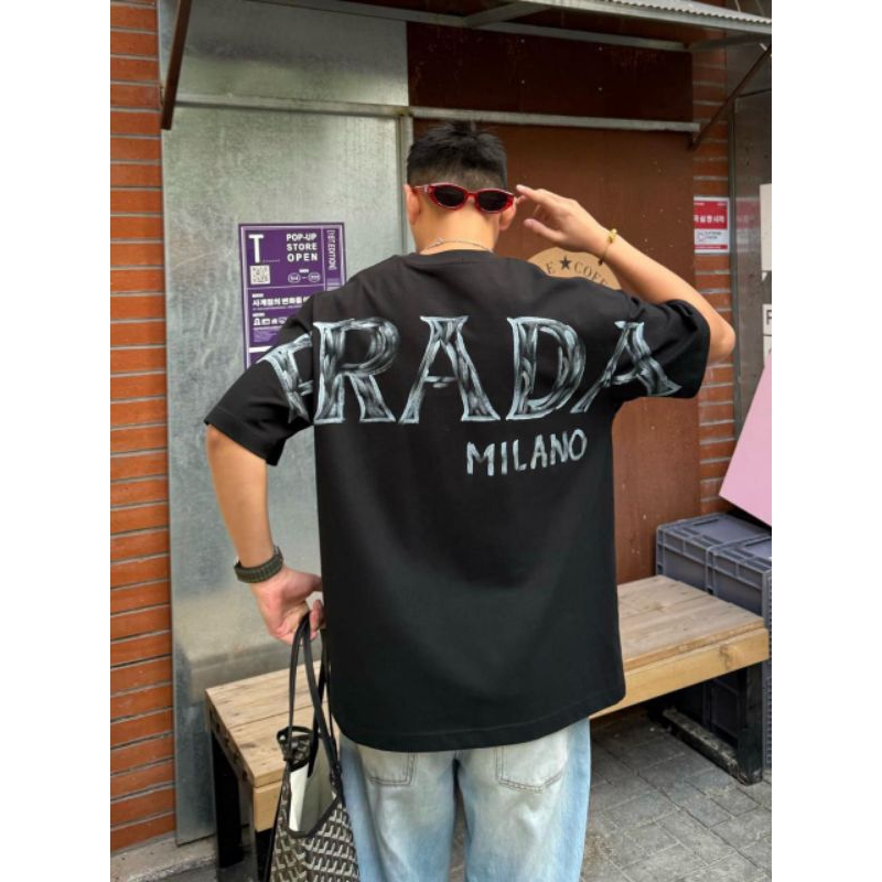 baju kaos pria prada T-shirt import