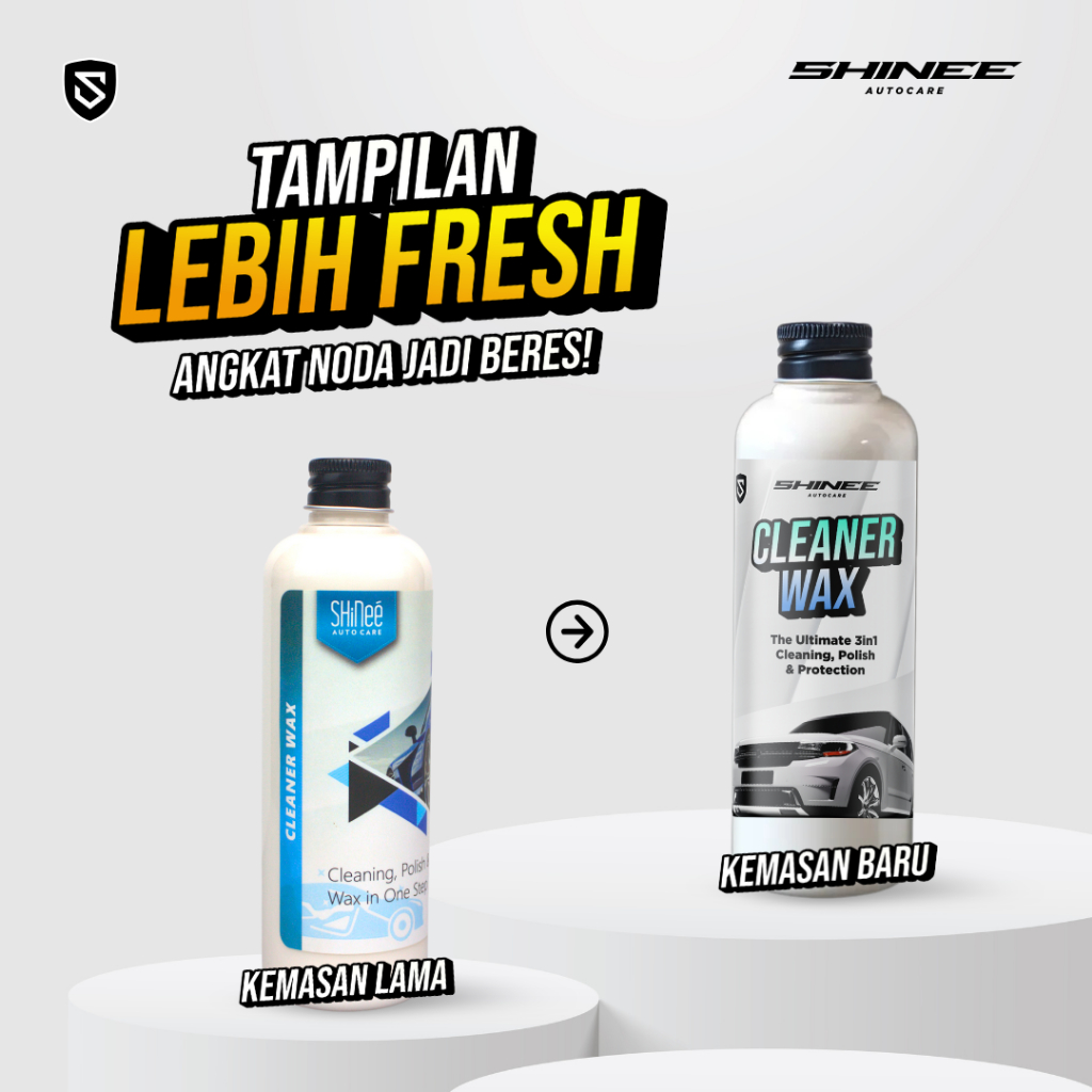 Hot Deals Big Promo Cleaner Wax Shinee Poles Body Mobil Penghilang Baret Wax Pengkilap Mobil Putih