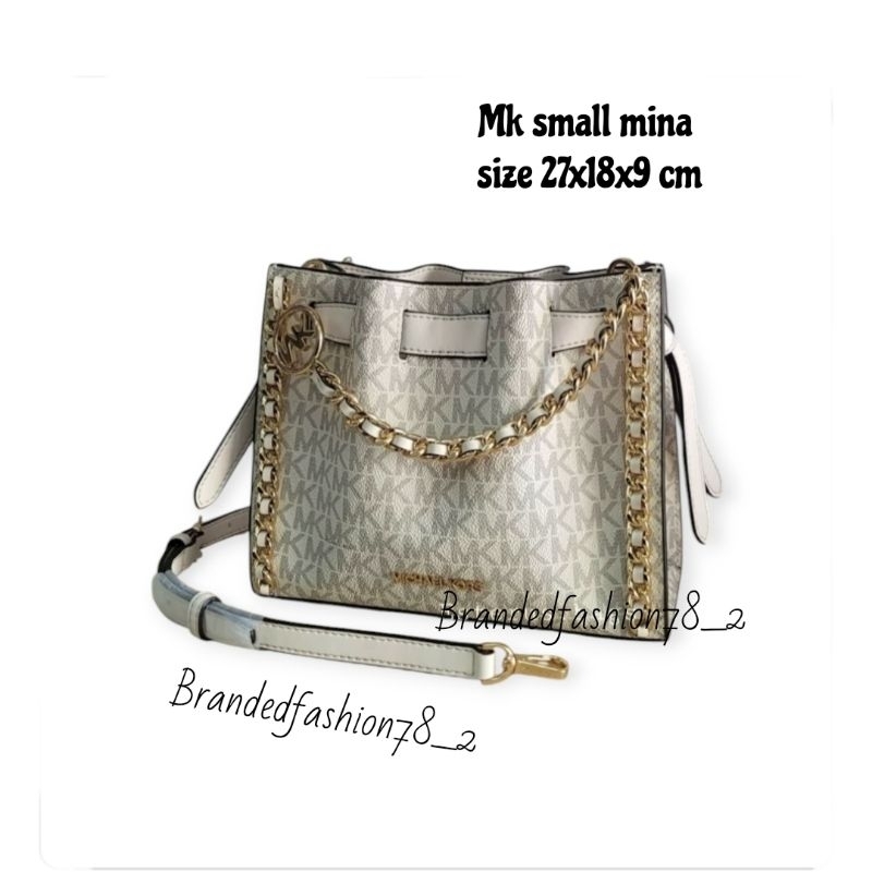 Mk mina small sig vanilla original crossbody bag