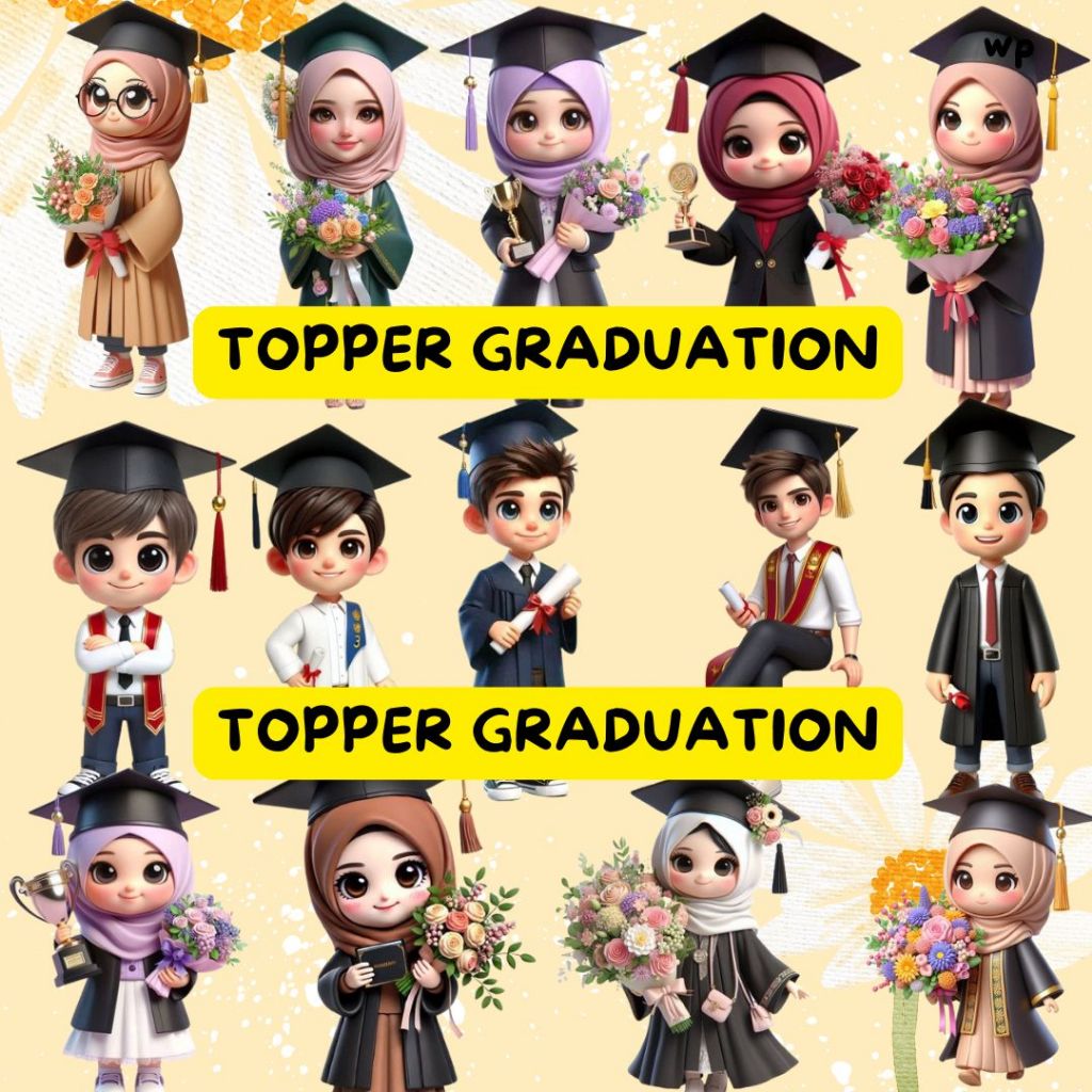 TOPPER WISUDA GEMOY MURAH TERBARU / TOPPER UNTUK BUKET
