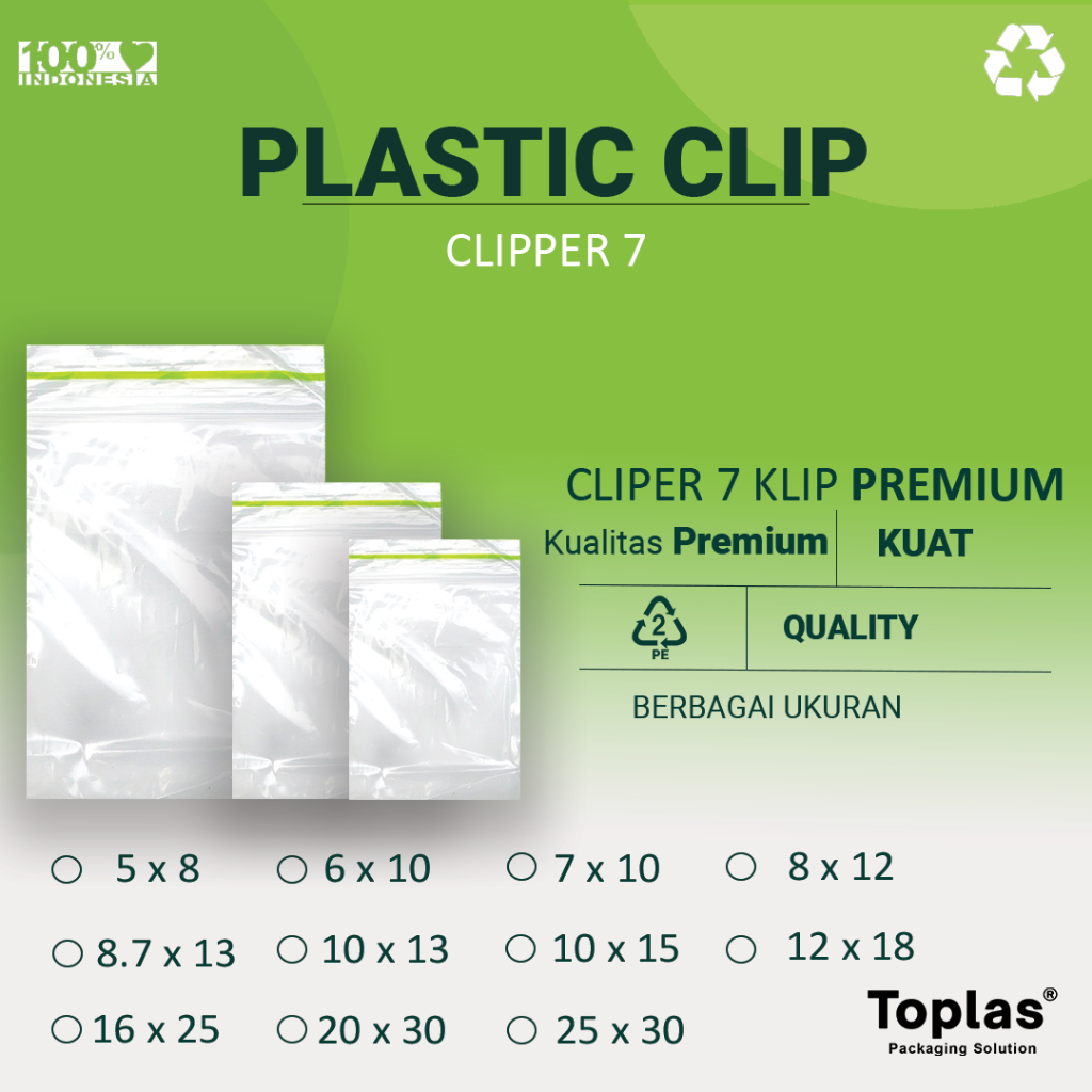Plastik klip (isi 100) / Plastik klip kecil / Plastik klip ziplock / Plastik klip 5x8 6x10 7x10 8x12