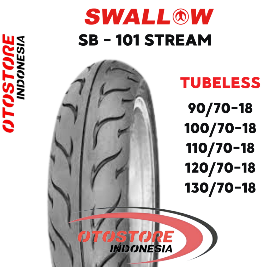BAN MOTOR RING 18 SWALLOW STREAM SB-101(SB101) TUBLES 90/70 100/70 110/70 120/70 130/70 TL | JAPSTYL