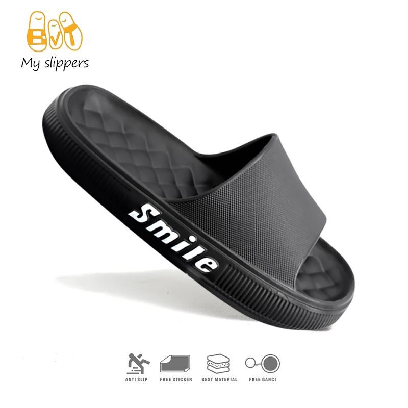 Sandal Selop Pria Polos Empuk Karet EVA Kekinian Dewasa Cowok Sandal Pria Keren Murah Casual Flats