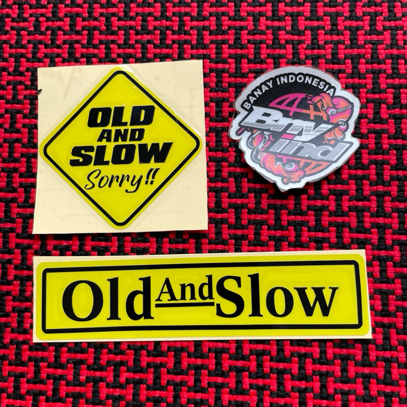 

Sticker Stiker OLD AND SLOW Cutting